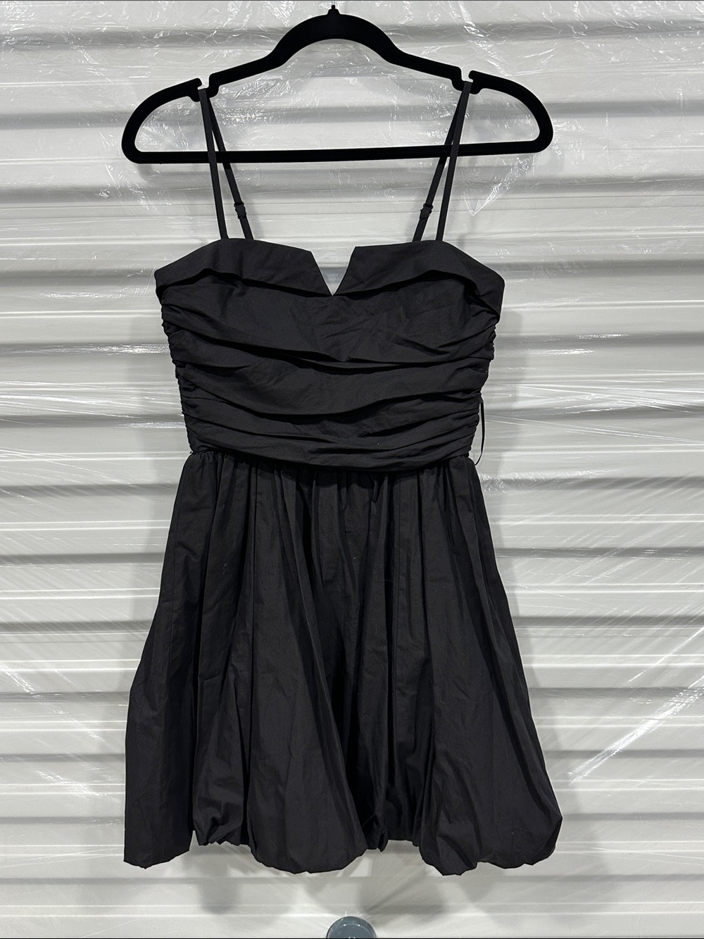Zara Black Ruched Sweetheart Mini Dress